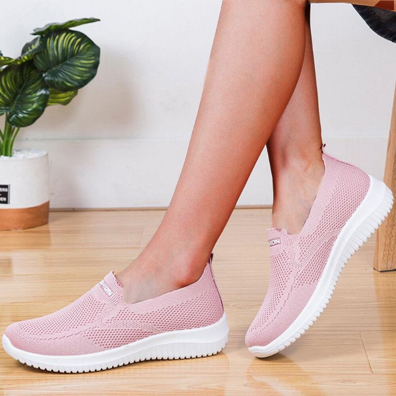 Kvinder Mesh Lukket Tå Lazy Slip On Casual Walking Sko