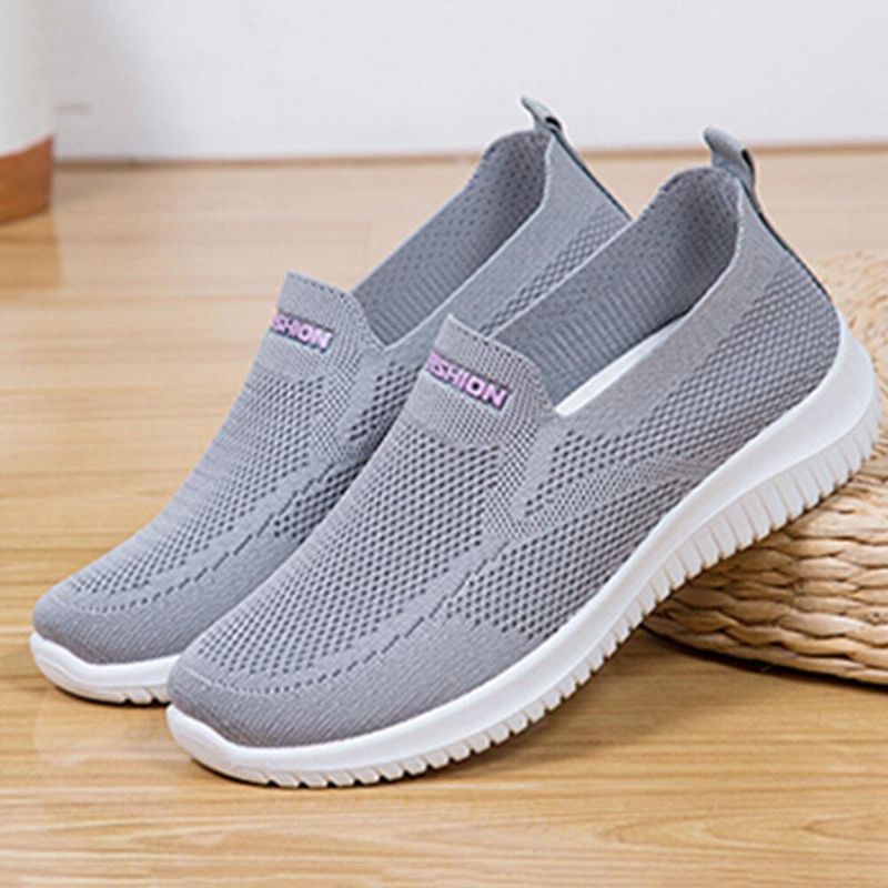 Kvinder Mesh Lukket Tå Lazy Slip On Casual Walking Sko