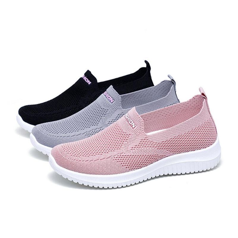 Kvinder Mesh Lukket Tå Lazy Slip On Casual Walking Sko