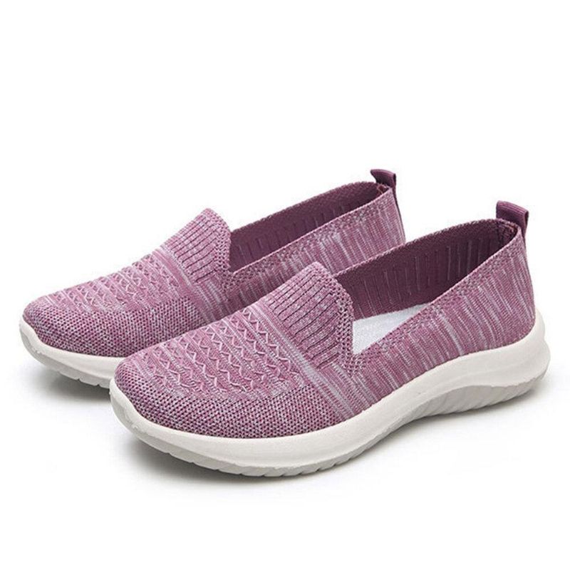 Kvinder Mesh Slip On Sport Soft Sole Casual Flade Sko