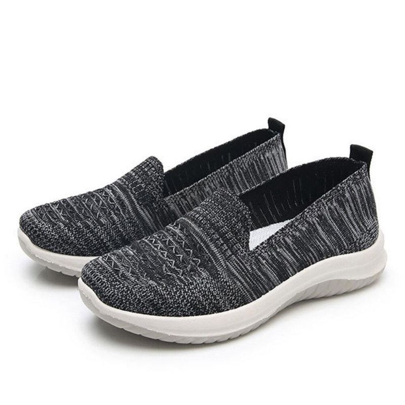 Kvinder Mesh Slip On Sport Soft Sole Casual Flade Sko