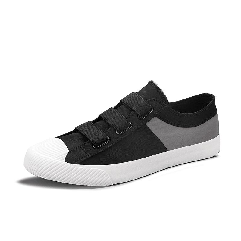 Mænd Colorblock Comfy Åndbart Elastisk Bånd Slip On Casual Daily Canvas Sneakers