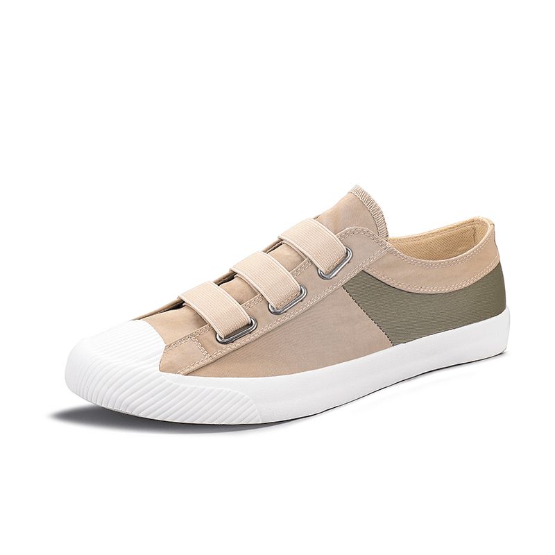 Mænd Colorblock Comfy Åndbart Elastisk Bånd Slip On Casual Daily Canvas Sneakers