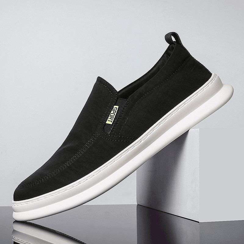 Mænd Ice Silke Cloth Åndbar Køresko Slip On Skate Sneakers