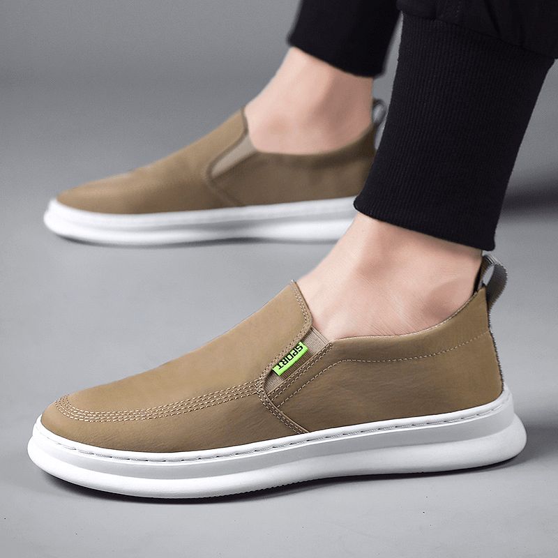 Mænd Ice Silke Cloth Åndbar Køresko Slip On Skate Sneakers