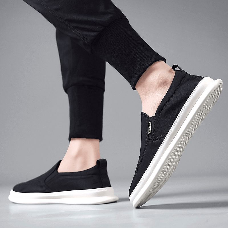 Mænd Ice Silke Cloth Åndbar Køresko Slip On Skate Sneakers