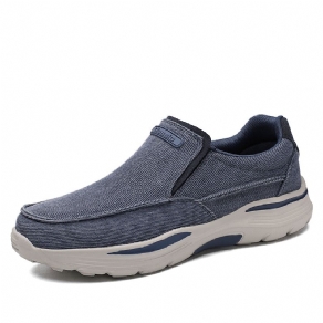 Mænd Sport Letvægts Platform Behagelige Slip On Casual Denim Sneakers