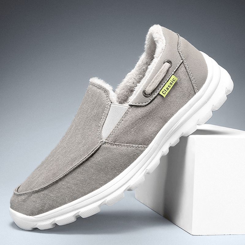 Mænd Syning Klud Varm Behagelig Elastisk Slip-On Sport Casual Flade Sko