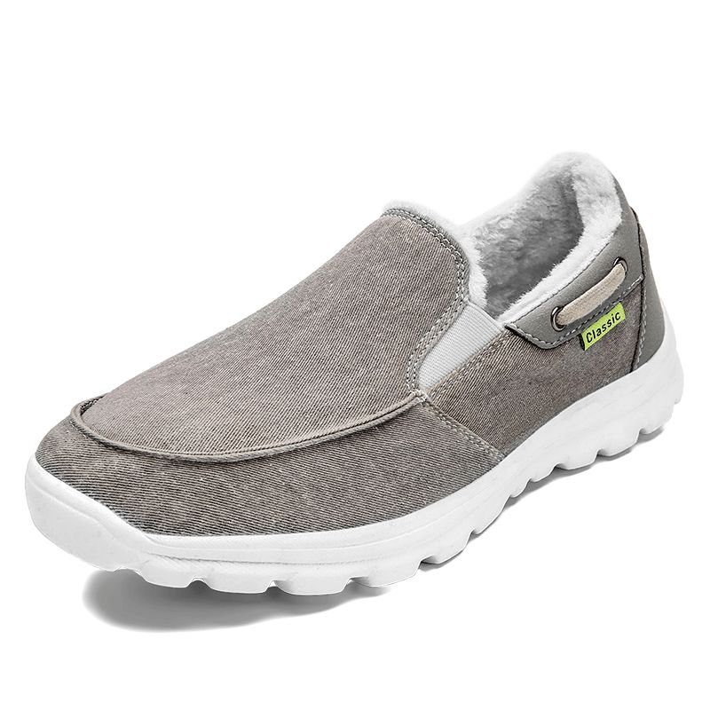 Mænd Syning Klud Varm Behagelig Elastisk Slip-On Sport Casual Flade Sko