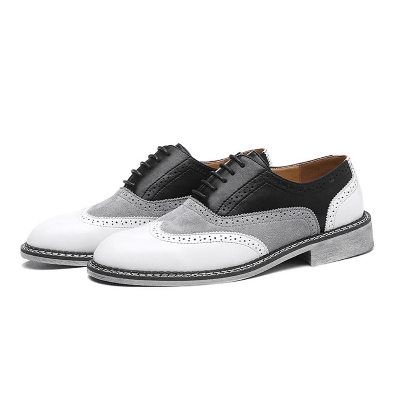 Mænd Brogue Colorblock Oxfords Snøre Business Casual Formelle Sko