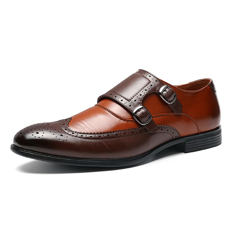 Mænd Brogue Udskåret Casual Business Office Læder Oxfords