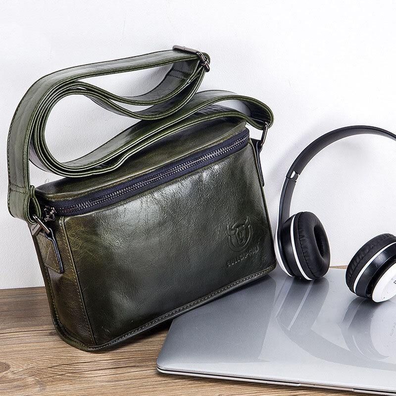 Ægte Læder Anti-Tyveri Slidstærkt 7.9 Tommer iPad Vintage Firkantet Taske Crossbody Taske Skuldertaske