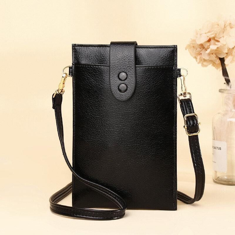 Kvinder Pu Læder Retro 6.3 Tommer Telefontaske Mini Multi-Card Slot Crossbody Tasker Skuldertaske