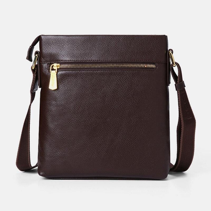 Mænd Ægte Læder Ko Læder Anti-Tyveri Crossbody Taske Skuldertaske