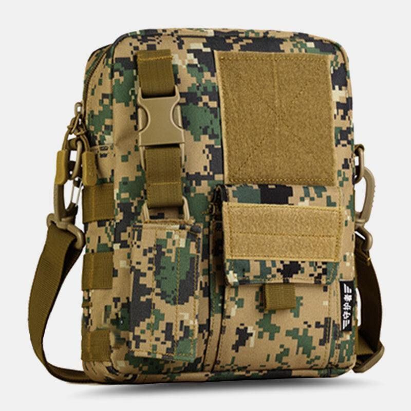 Mænd Camo Mønster Multifunktion Stor Kapacitet Udendørs Rejse Taktisk Taske Crossbody Taske Skuldertaske Firkantet Taske