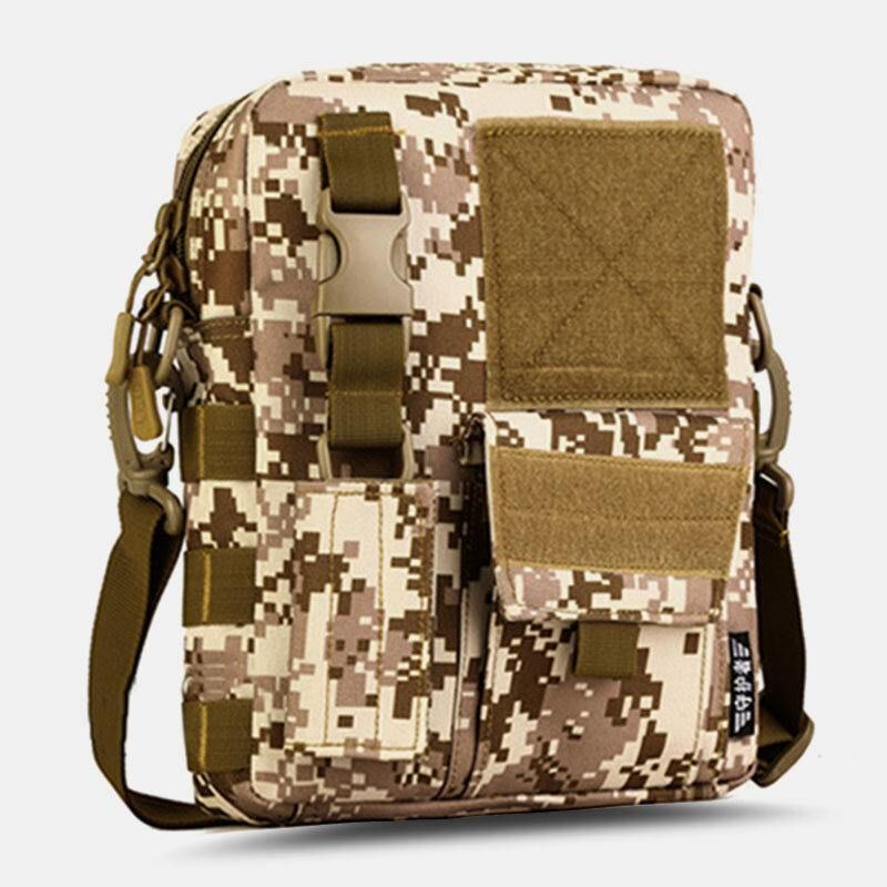 Mænd Camo Mønster Multifunktion Stor Kapacitet Udendørs Rejse Taktisk Taske Crossbody Taske Skuldertaske Firkantet Taske