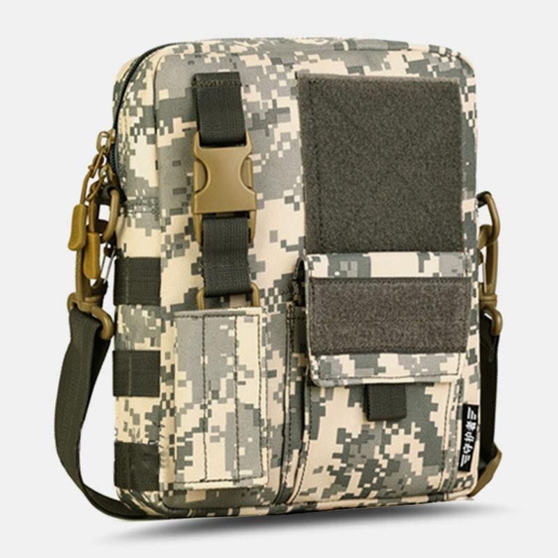 Mænd Camo Mønster Multifunktion Stor Kapacitet Udendørs Rejse Taktisk Taske Crossbody Taske Skuldertaske Firkantet Taske