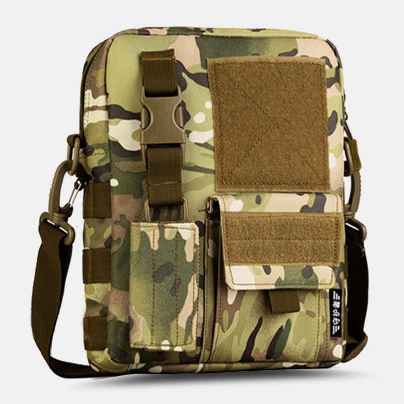 Mænd Camo Mønster Multifunktion Stor Kapacitet Udendørs Rejse Taktisk Taske Crossbody Taske Skuldertaske Firkantet Taske