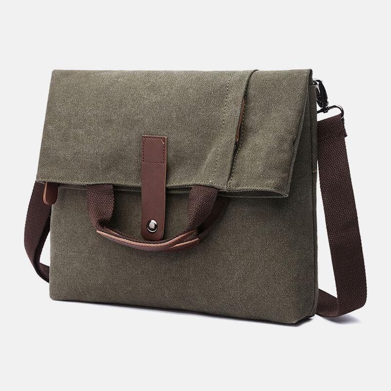 Mænd Canvas Anti-Tyveri Vandafvisende Vintage Messenger Bag Skuldertaske Crossbody Bag Håndtaske