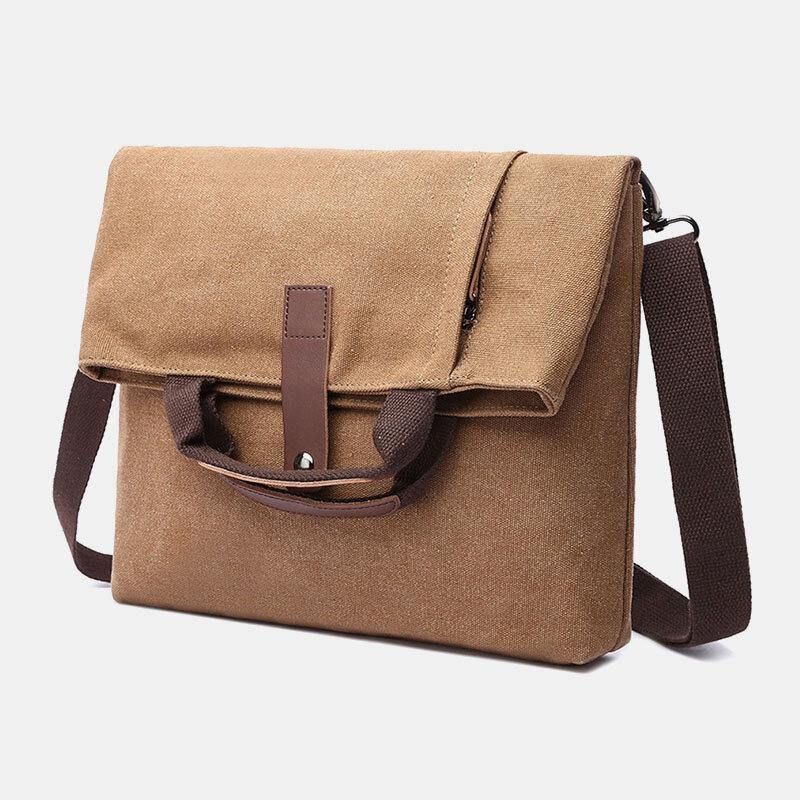 Mænd Canvas Anti-Tyveri Vandafvisende Vintage Messenger Bag Skuldertaske Crossbody Bag Håndtaske