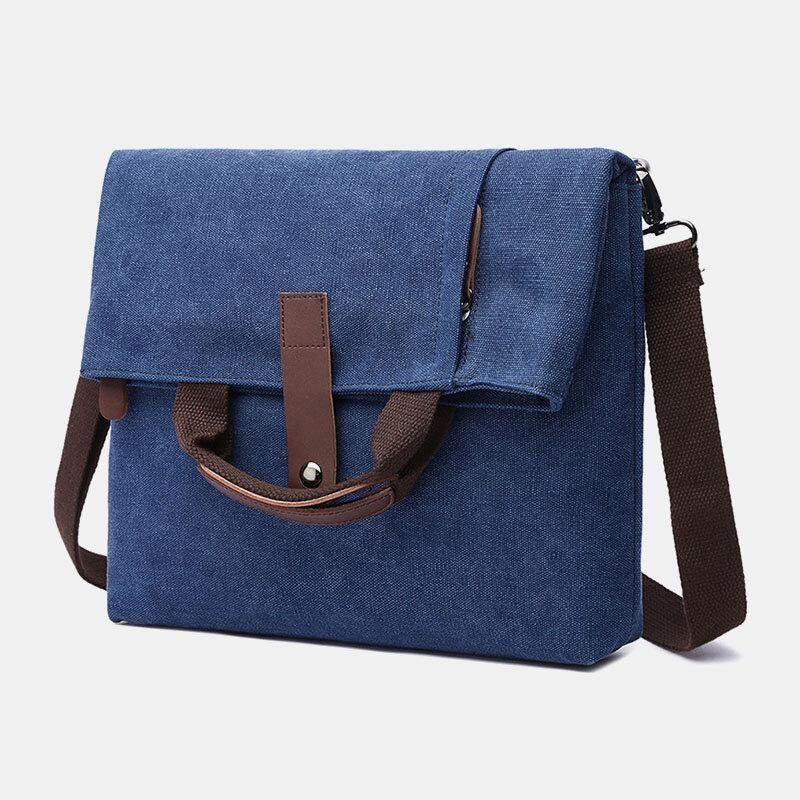 Mænd Canvas Anti-Tyveri Vandafvisende Vintage Messenger Bag Skuldertaske Crossbody Bag Håndtaske