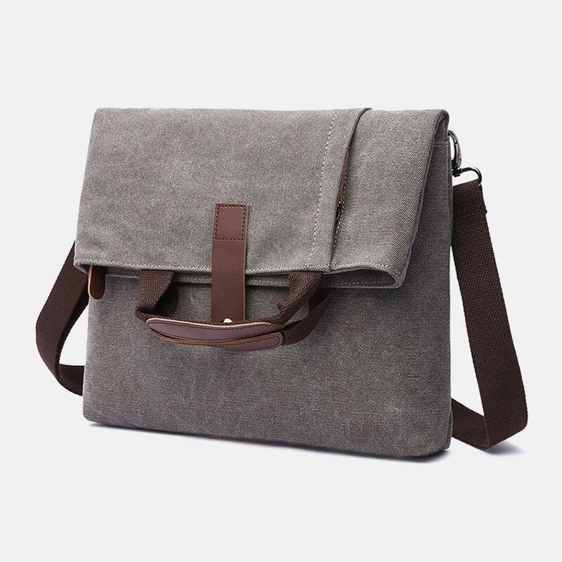 Mænd Canvas Anti-Tyveri Vandafvisende Vintage Messenger Bag Skuldertaske Crossbody Bag Håndtaske