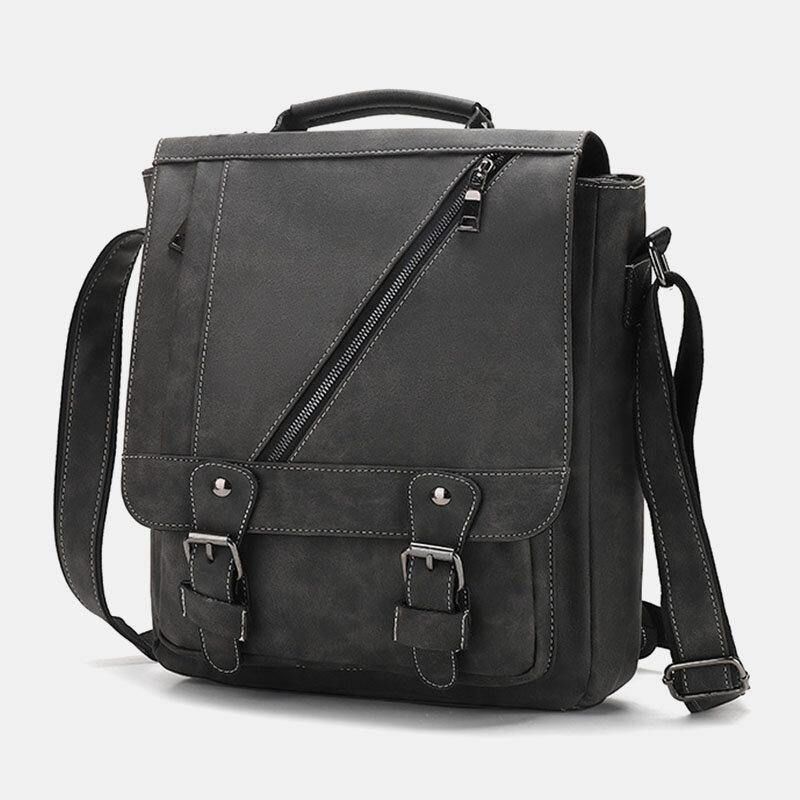 Mænd Imiteret Læder Retro Stor Kapacitet Multi-Bære Håndtaske Crossbody Taske