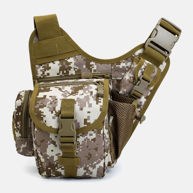 Mænd Oxford Udendørs Ridning Sport Camo Vandtæt Crossbody-Taske Med Stor Kapacitet Taljetaske Sadeltaske