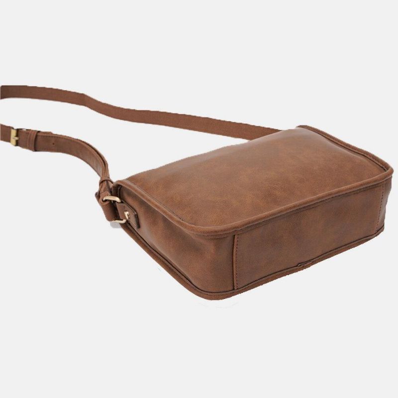 Mænd Pu-Læder Med Stor Kapacitet Vintage 6.3 Tommer Telefontaske Messenger-Taske Crossbody-Tasker Skuldertaske