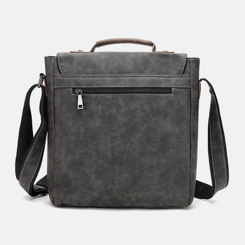 Mænd Pu-Læder Multi-Lommer Vintage Casual Vandtæt Åndbar Crossbody Tasker Skuldertasker