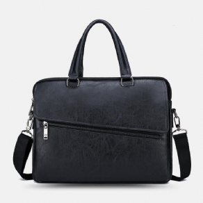 Mænd Pu-Læder Multifunktion Anti-Theft Vintage Business Messenger Bag Crossbody Bag Håndtaske Skuldertaske