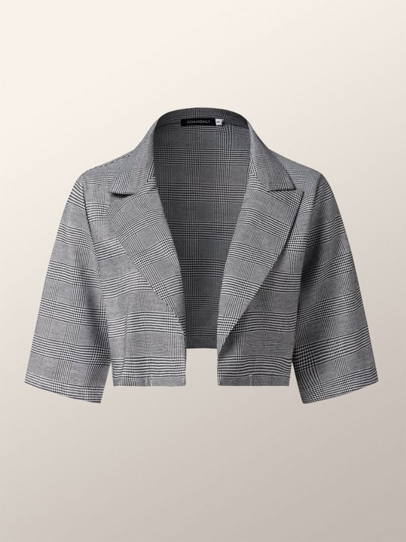 Crop Halværmet Daily Lapel Collar Regular Fit Urban Blazer