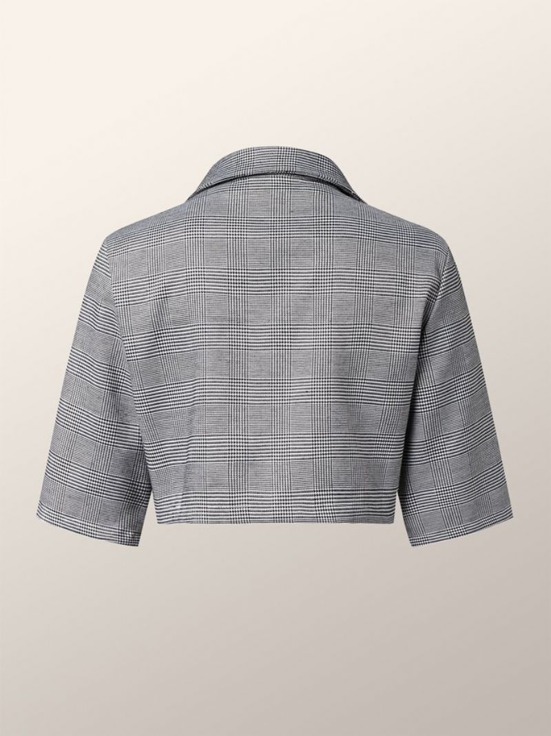 Crop Halværmet Daily Lapel Collar Regular Fit Urban Blazer