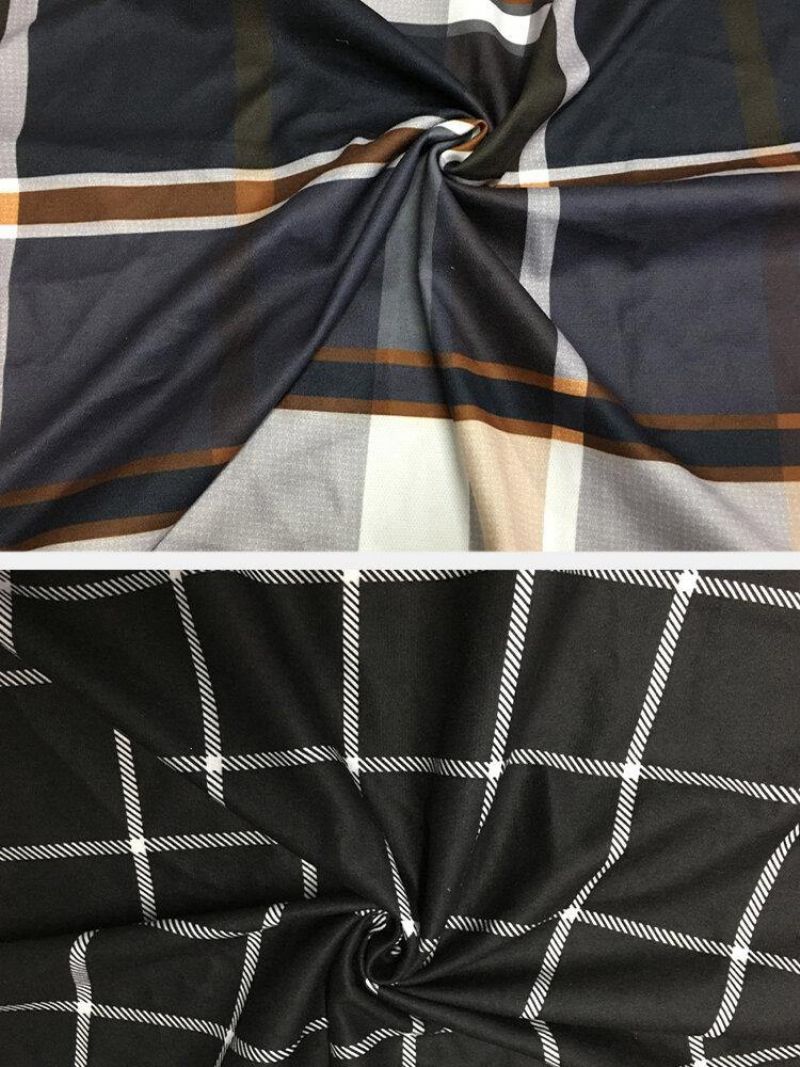 Kvinder Plaid Langærmet Asymmetrisk Hem Frakker Med Sashes