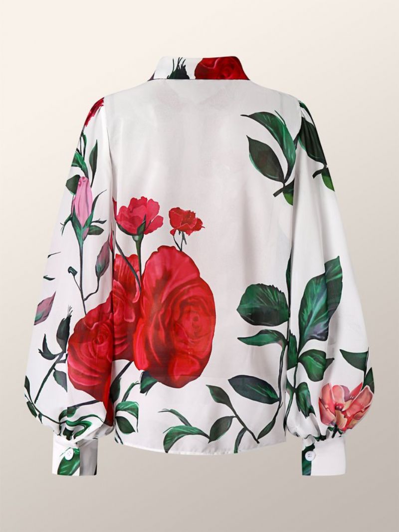 Langærmet Floral Regular Fit Elegant Daily Top