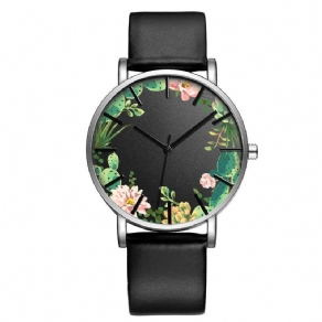 Baosaili B-9014 Unisex Armbåndsur Flower Picture Dial Display Quartz ur