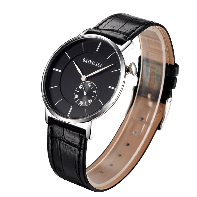 Baosaili Bsl1045 Minimalistisk Mænd Armbåndsur Ultra Thin Dial Case Quartz ur