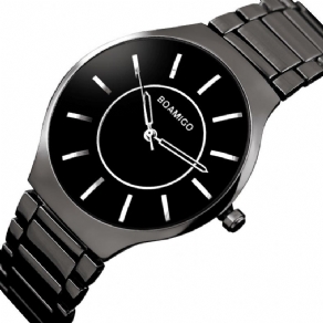 Boamigo L811 Mænd Fuld Metal Rem Simple Dial Casual Style Vandtæt Ur Quartz ur