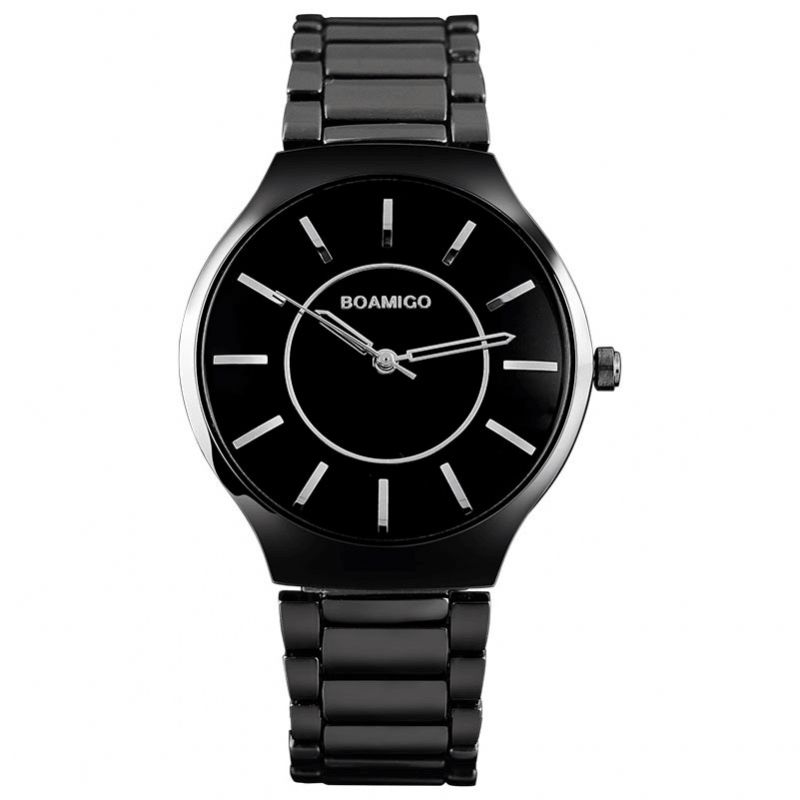 Boamigo L811 Mænd Fuld Metal Rem Simple Dial Casual Style Vandtæt Ur Quartz ur