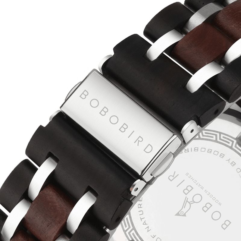 Bobo Bird S18-1 Herre Lysende Hånd Dato Display Armbåndsure Quartz Ur