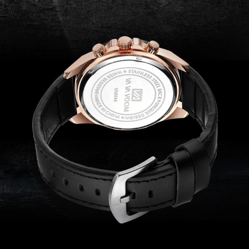 Business Herre Watch Tredimensionel Dial Steel Band Vandtæt Quartz ur