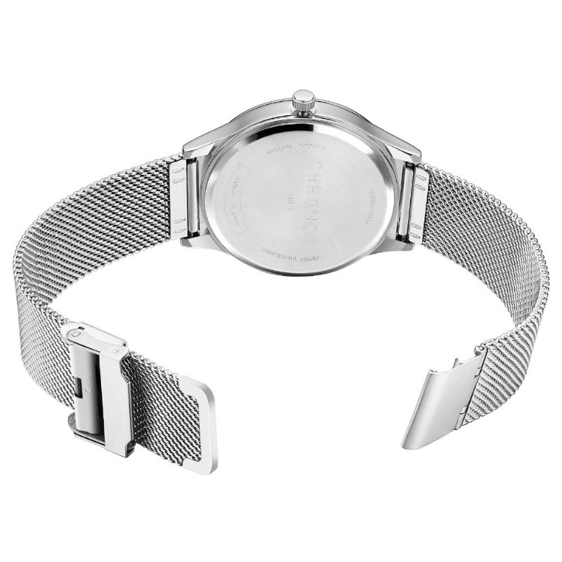 Chronos Ch27 Casual Style Vandtæt Herrearmbåndsur 40 Mm Hardlex Urskive Ultra Tyndt Kvartsur