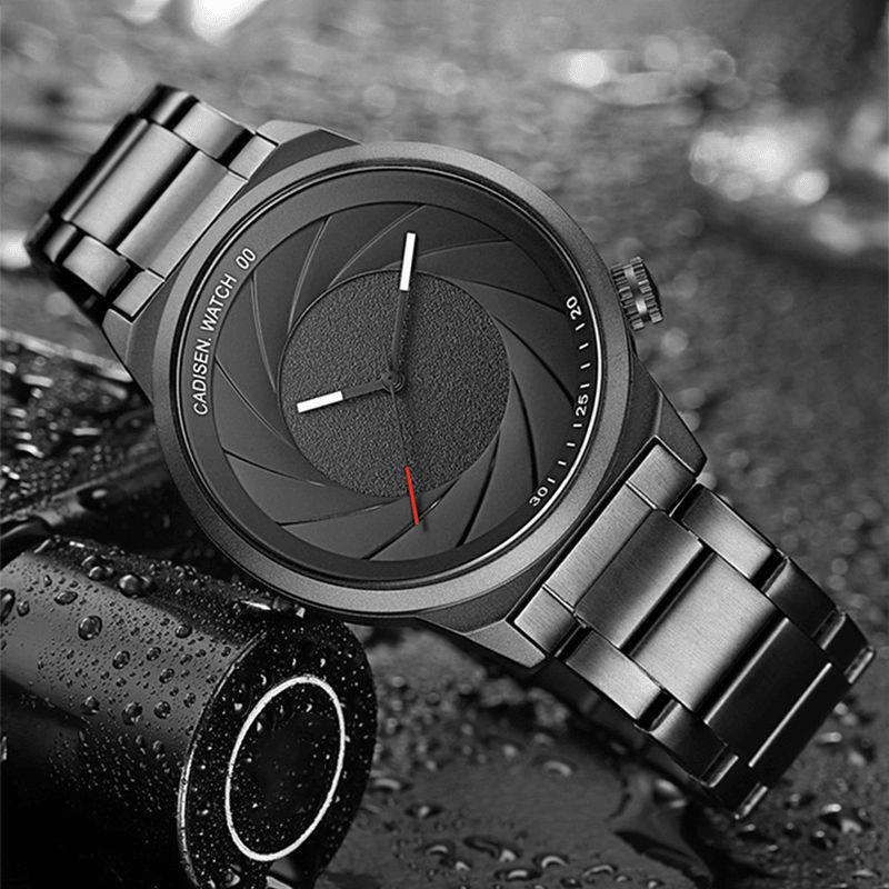 Creative Camera Aperture Dial Forskellige Remme Mænd Mode Watch Quartz ur