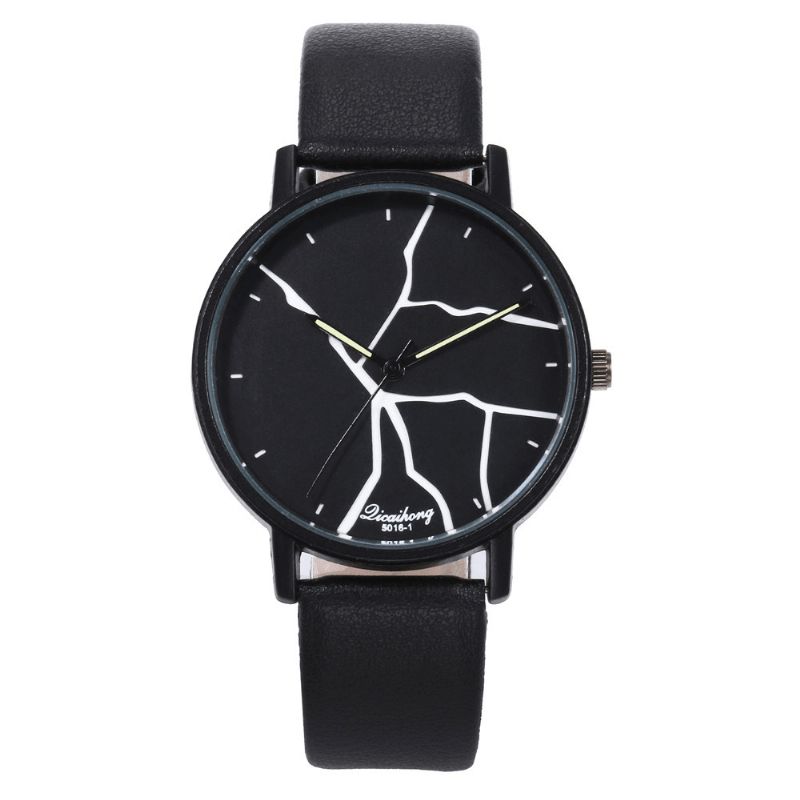 Creative Lightning Dial Farverigt Læderbånd Mode Kvinder Quartz ur Armbånd