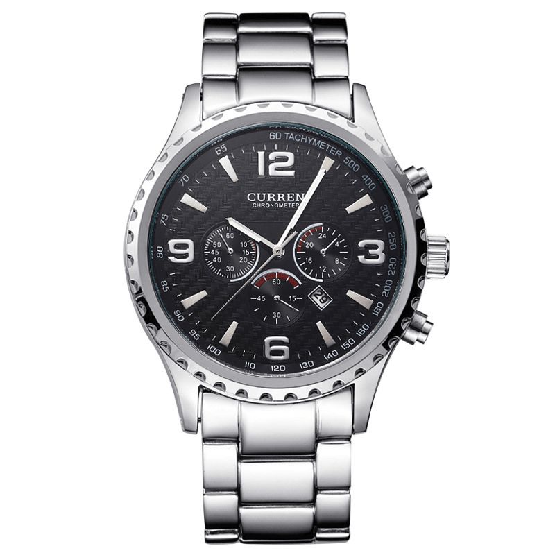 Curren 8056 Full Steel Business Style Mænd Armbåndsur Vandtæt Quartz Ure