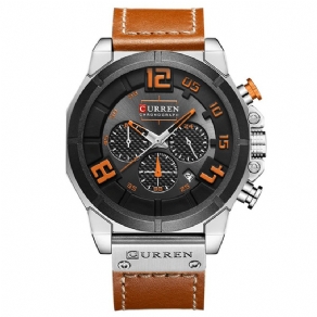 Curren 8287 Chronograph Quartz ur Display Dato Og Tid Herrearmbåndsur