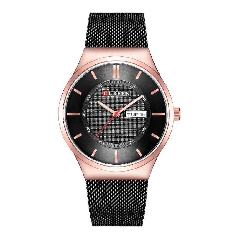 Curren 8311 Ultra Thin Casual Style Quartz ur Dato Week Display Vandtæt Herreur