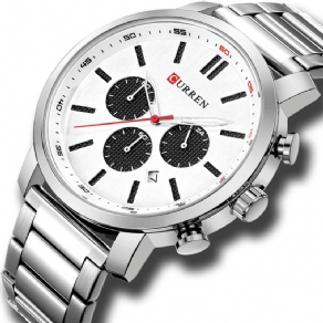 Curren 8315 Chronograph Vandtæt Quartz ur Business Style Armbåndsur Til Mænd