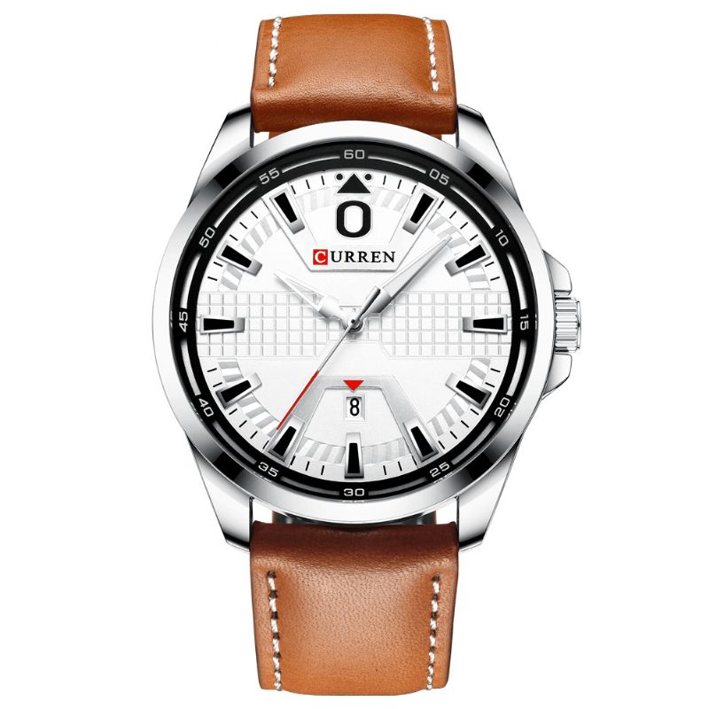 Curren 8379 Casual Style Mænd Armbåndsur Kalender Lysende Display Quartz Ure