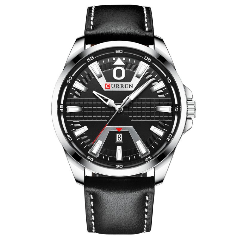 Curren 8379 Casual Style Mænd Armbåndsur Kalender Lysende Display Quartz Ure